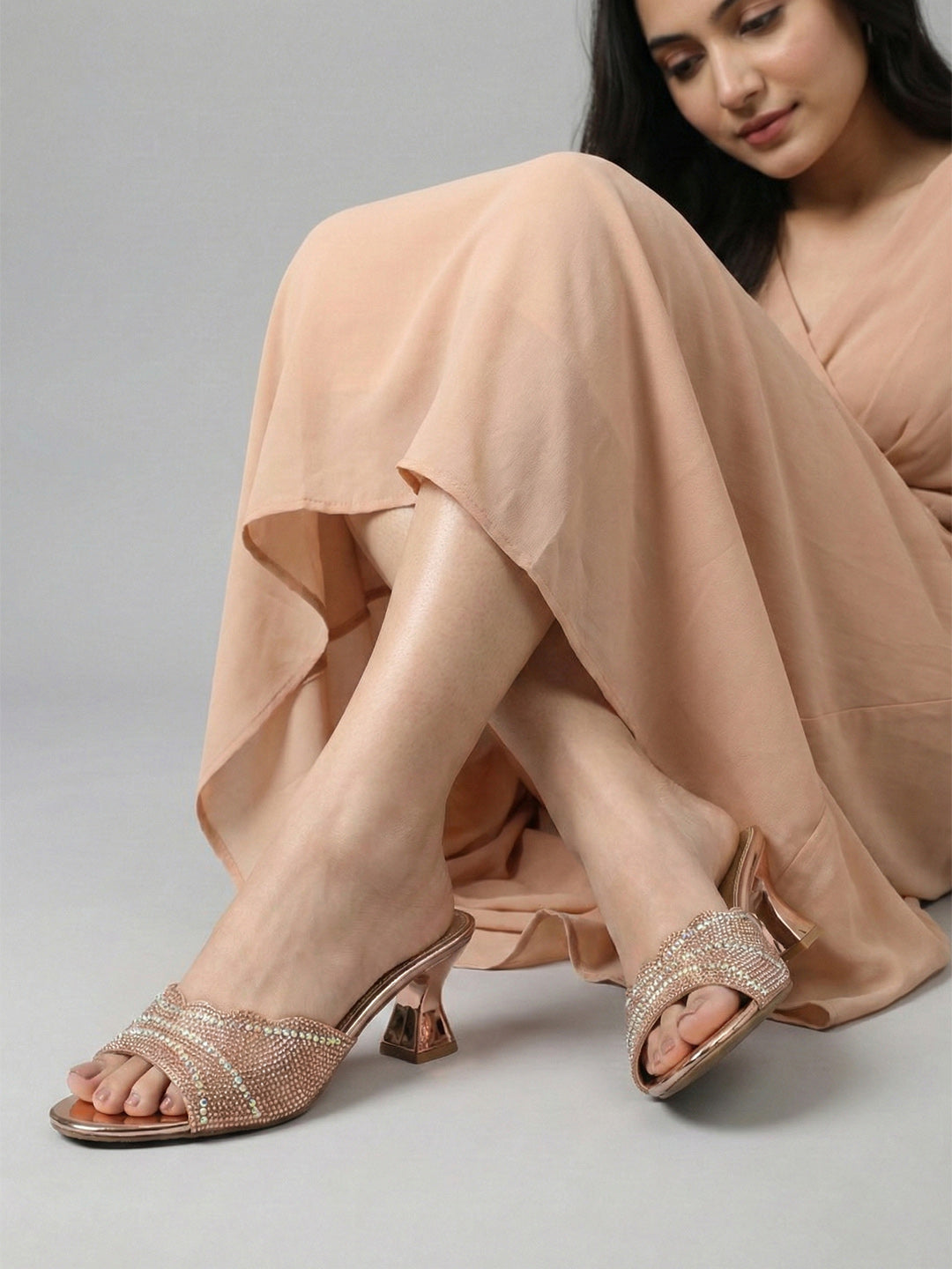 Drizzle Heel - Rose Gold