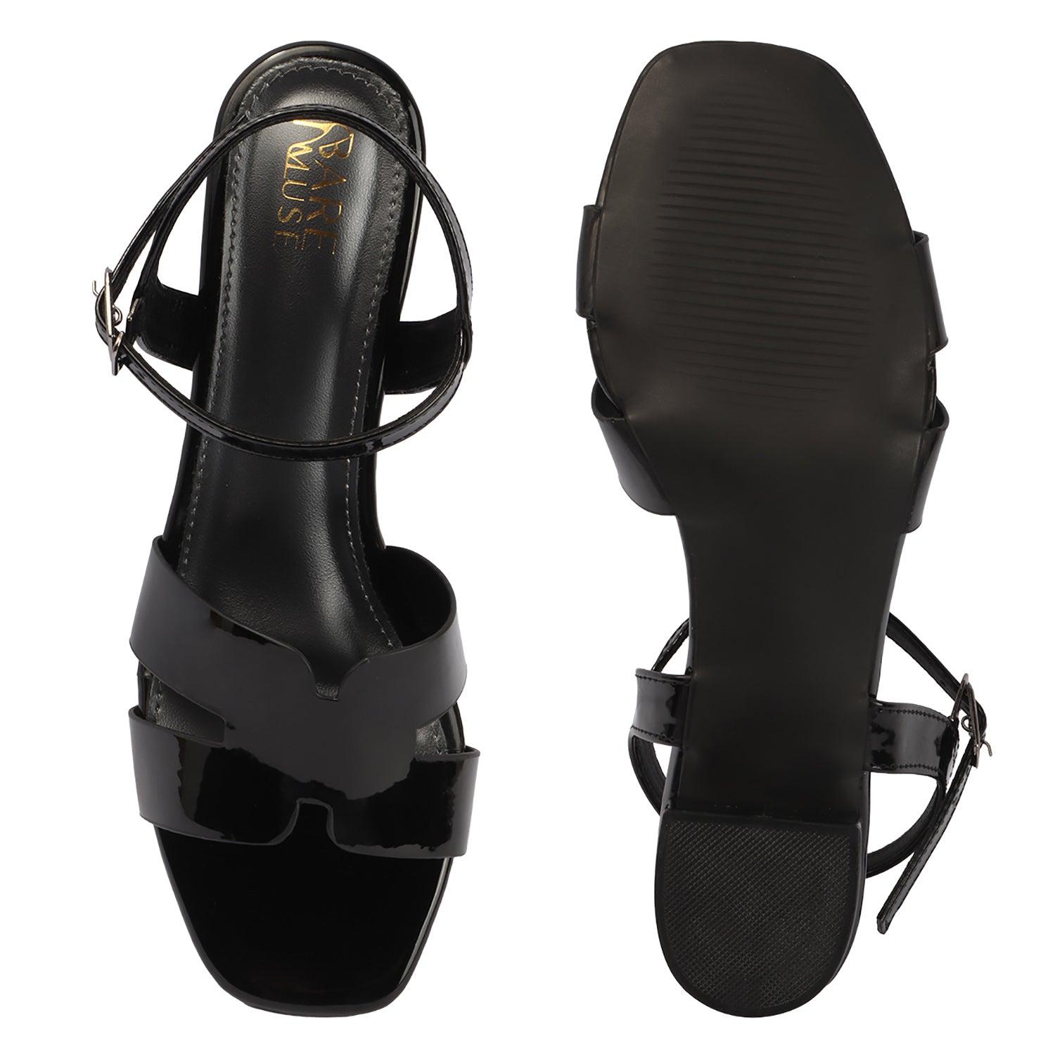 H-Buckle Sandal - Black