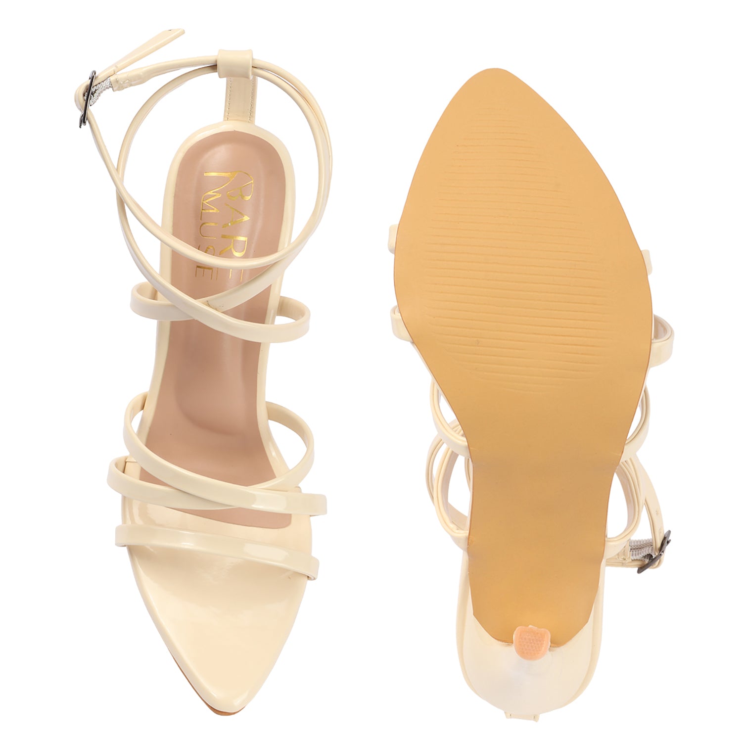 Spool Ankle Sandals - Beige