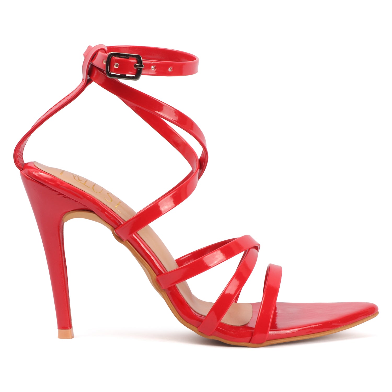 Spool Ankle Sandals - Red