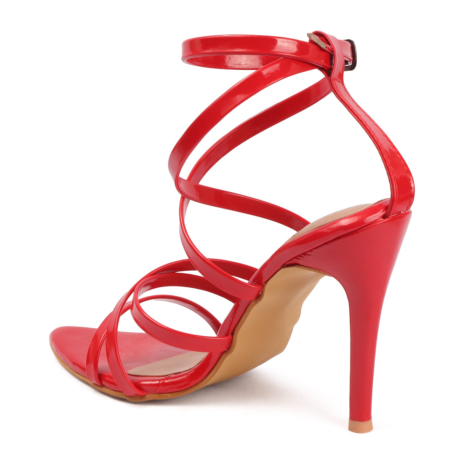 Spool Ankle Sandals - Red