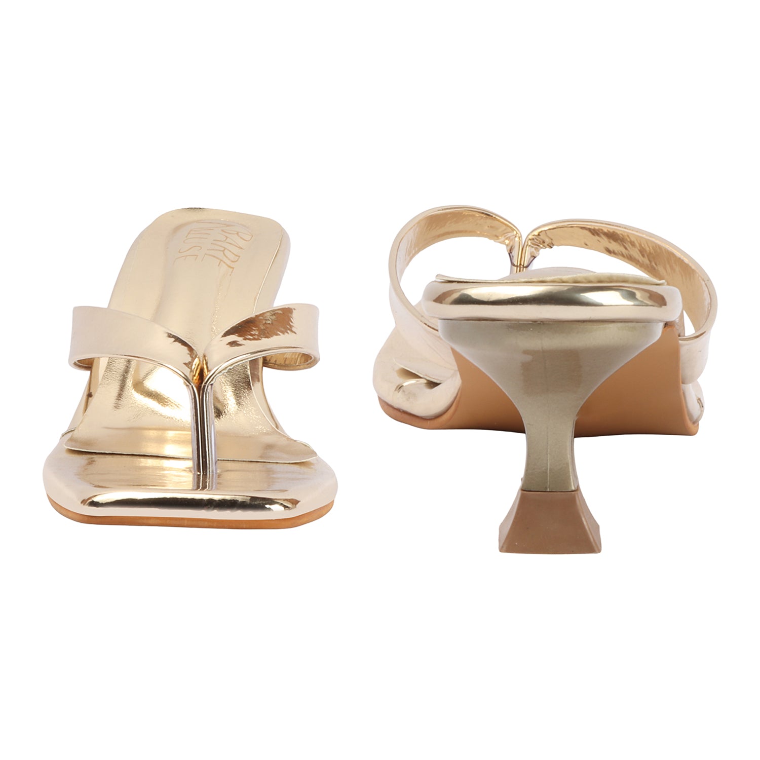 Molten Thong Heel - Golden
