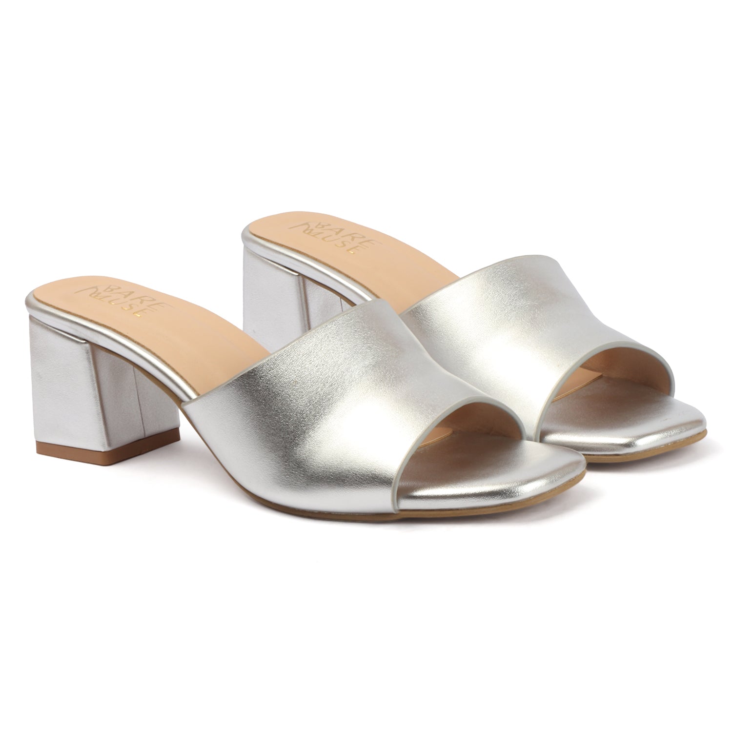 Block Mules - Silver