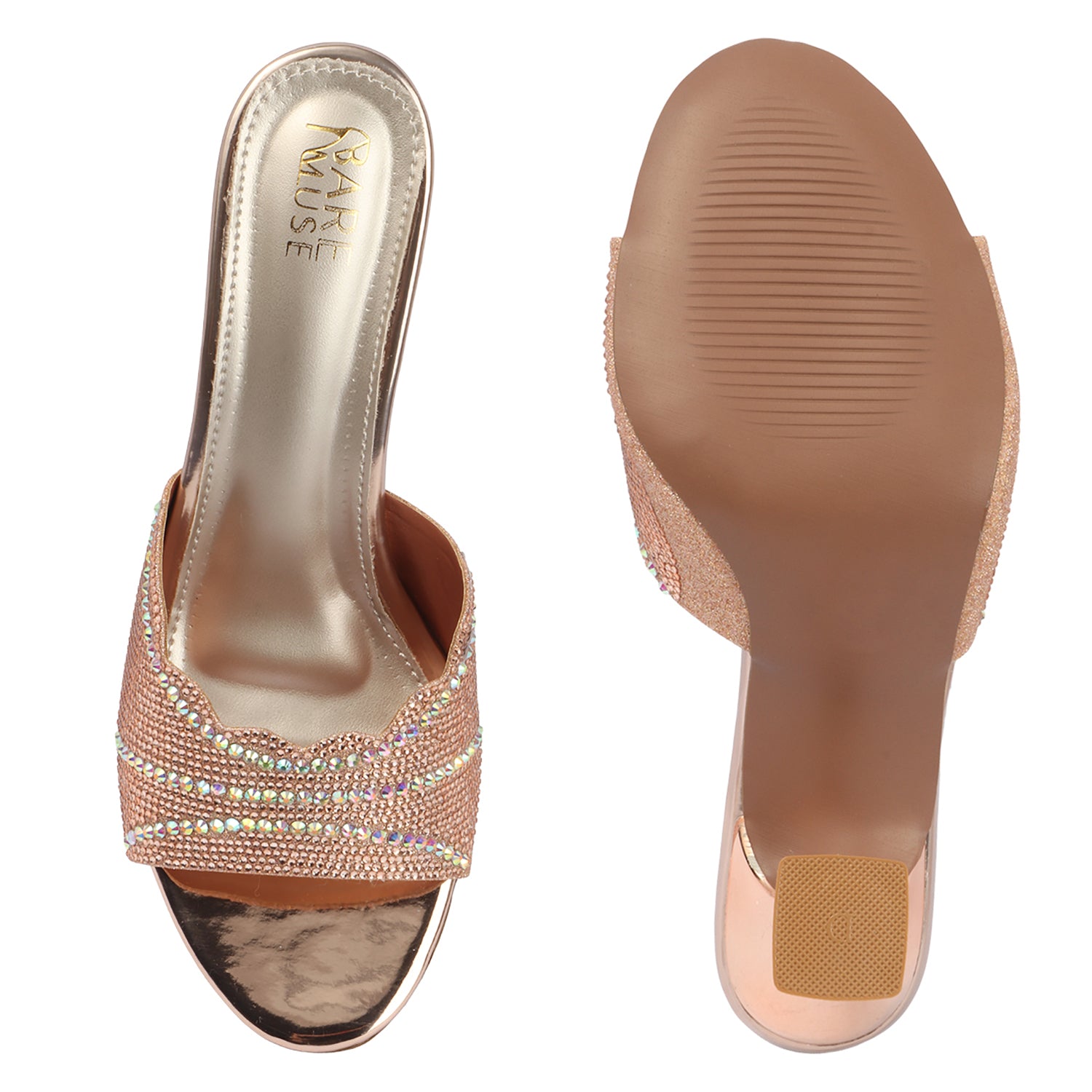 Drizzle Heel - Rose Gold