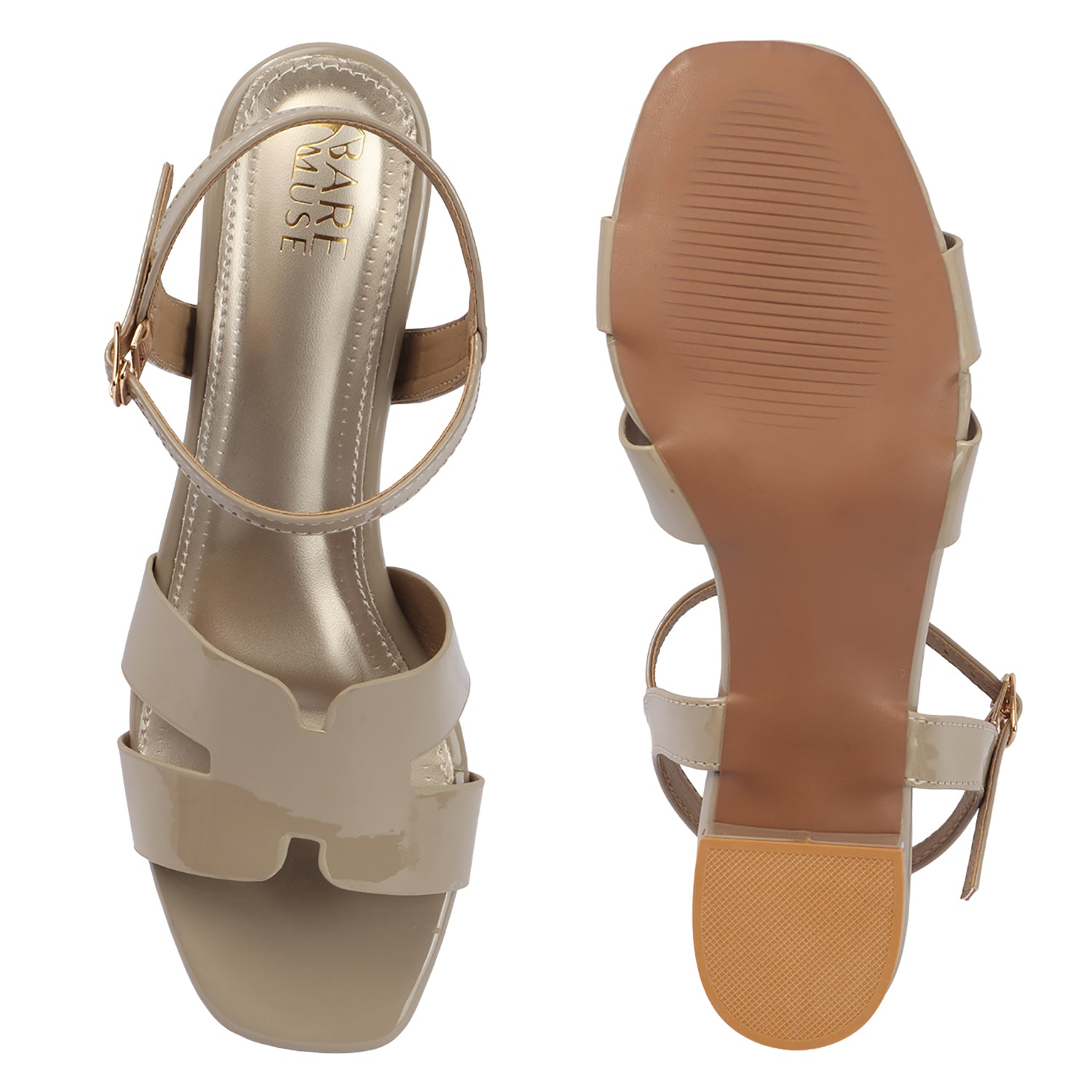 H-Buckle Sandal - Nude