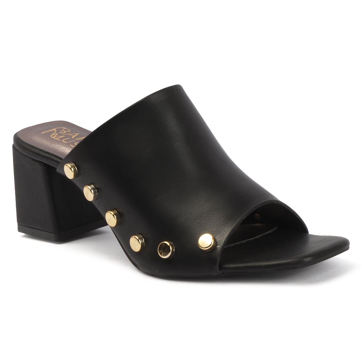 Vamp Stud Mule - Black