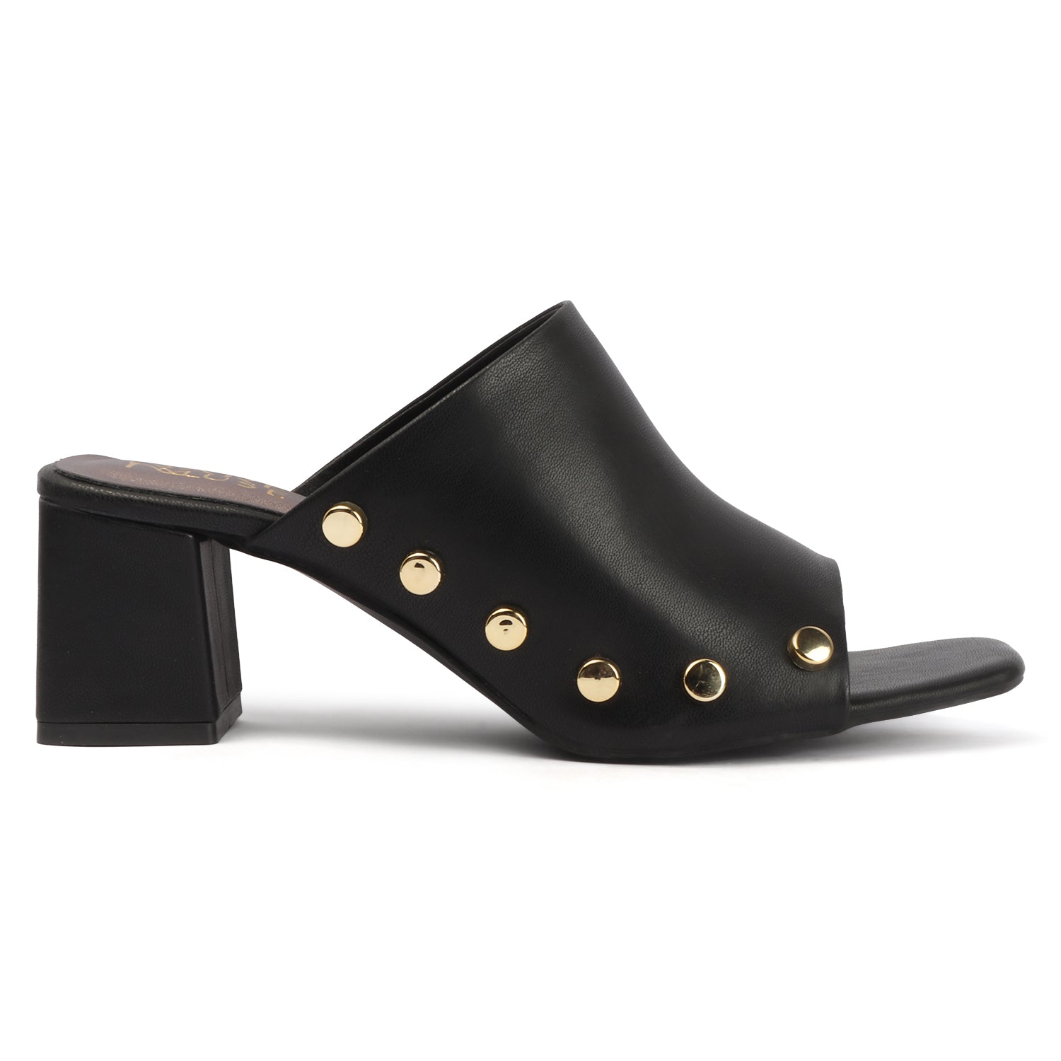 Vamp Stud Mule - Black
