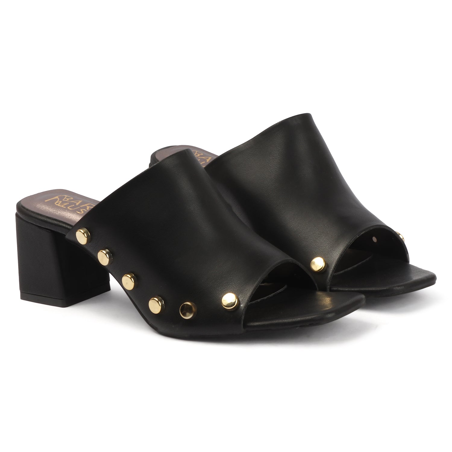 Vamp Stud Mule - Black