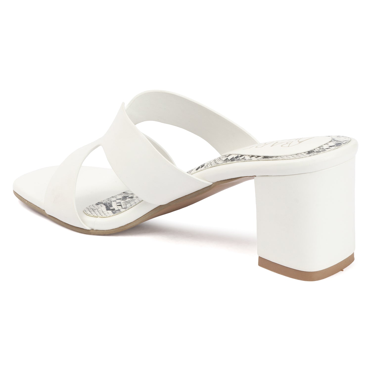 Snake Block Mule - White