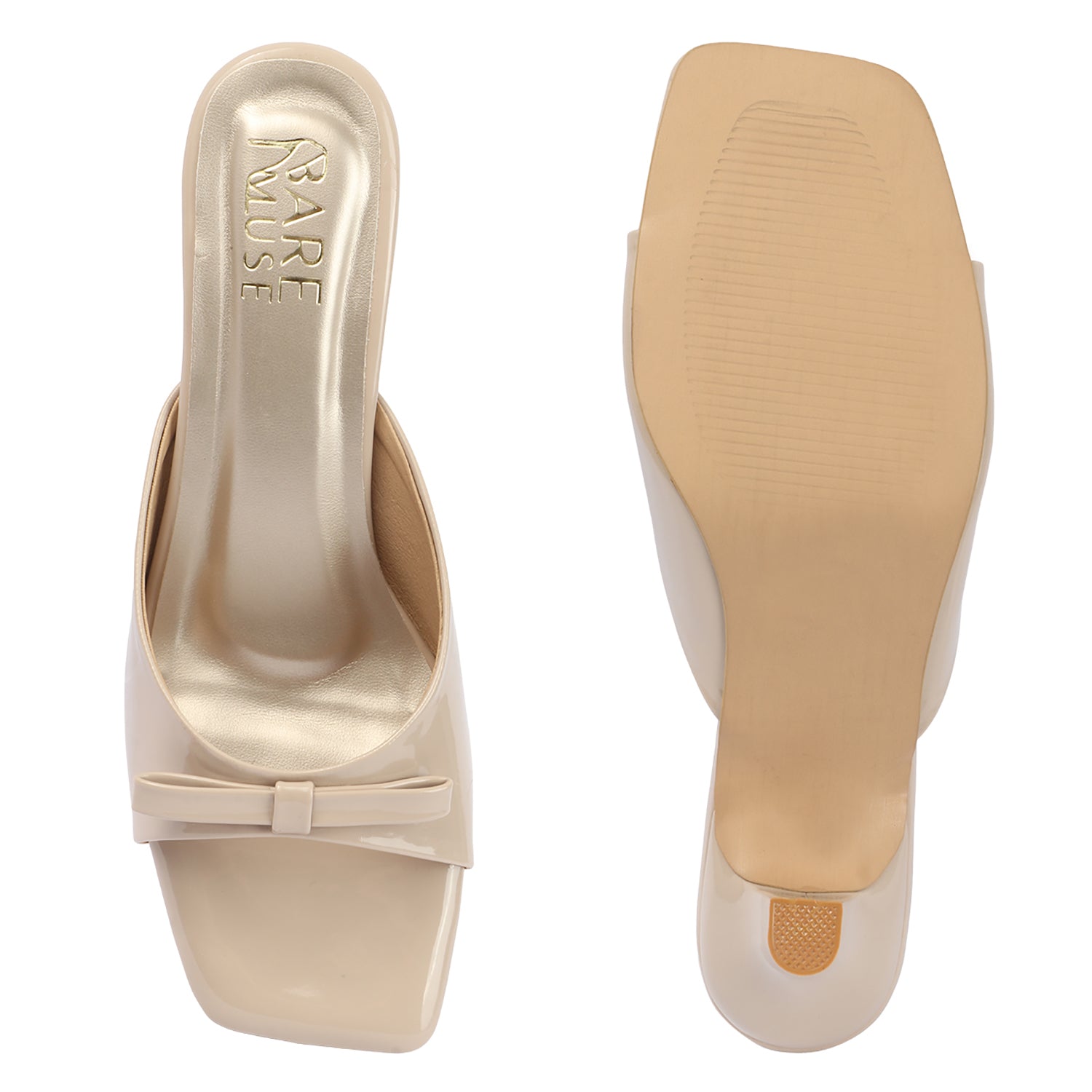Bow Knot Heel - Nude