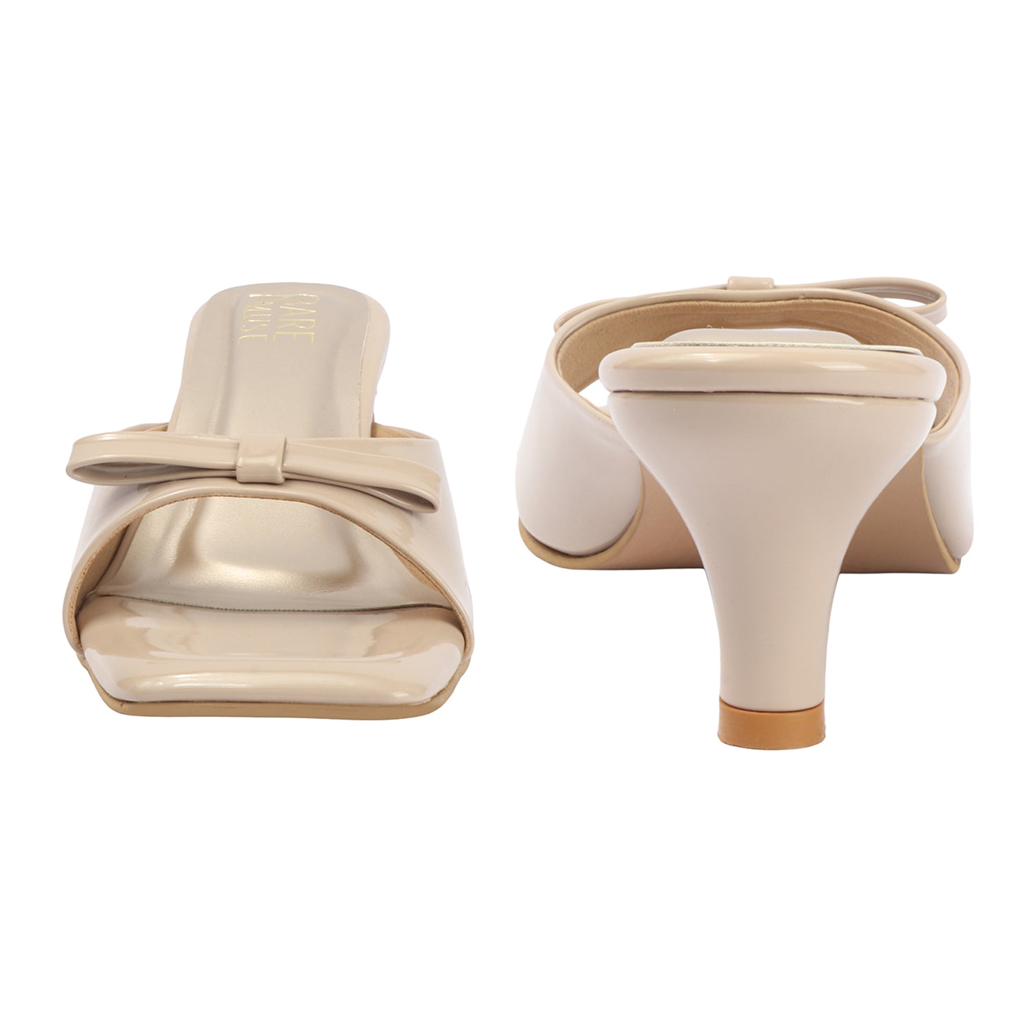 Bow Knot Heel - Nude