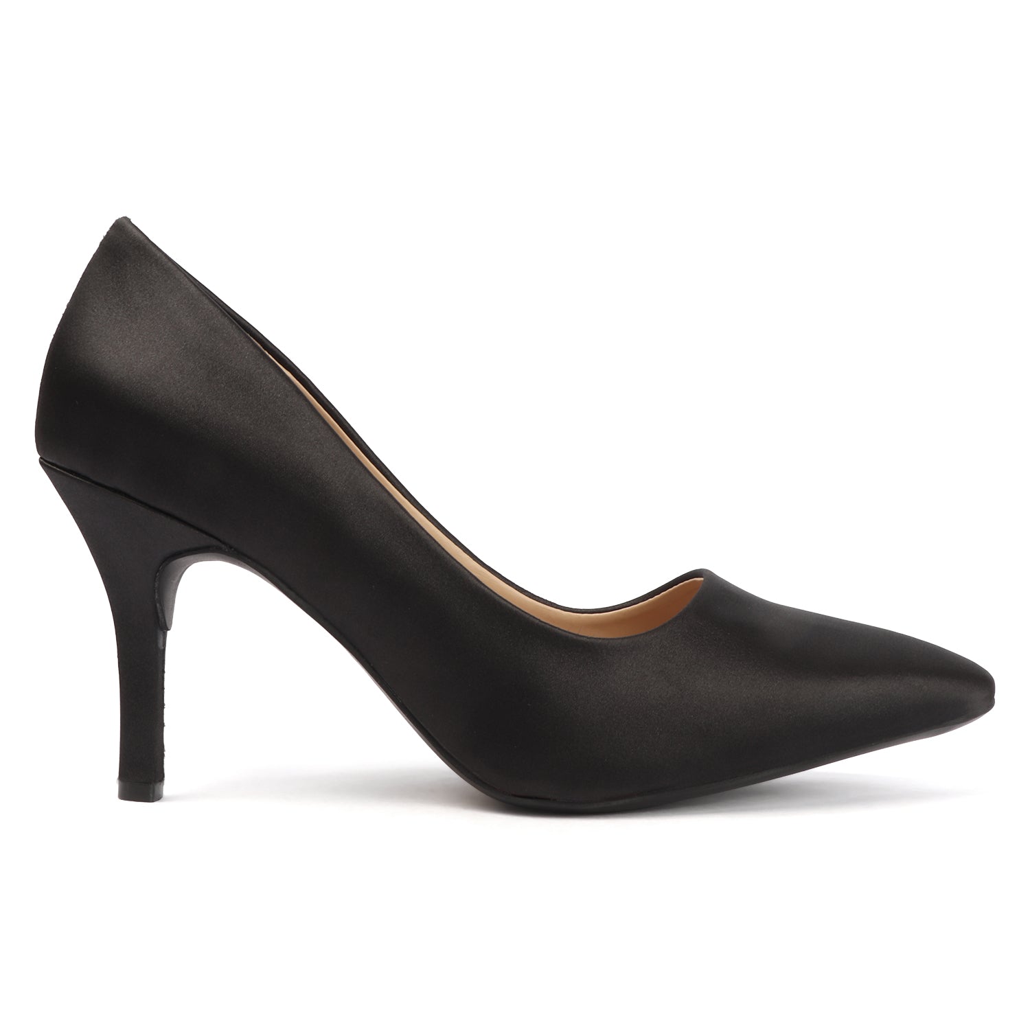 Satin Poise Pump - Black