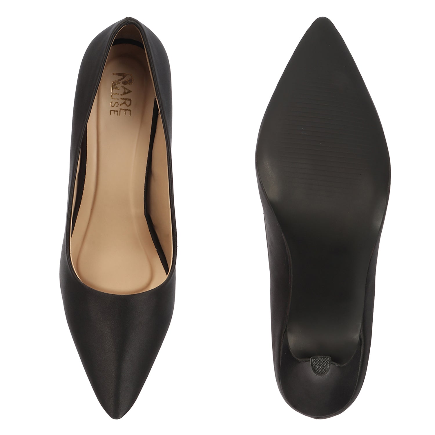 Satin Poise Pump - Black