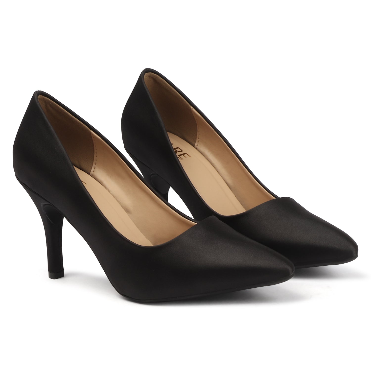 Satin Poise Pump - Black