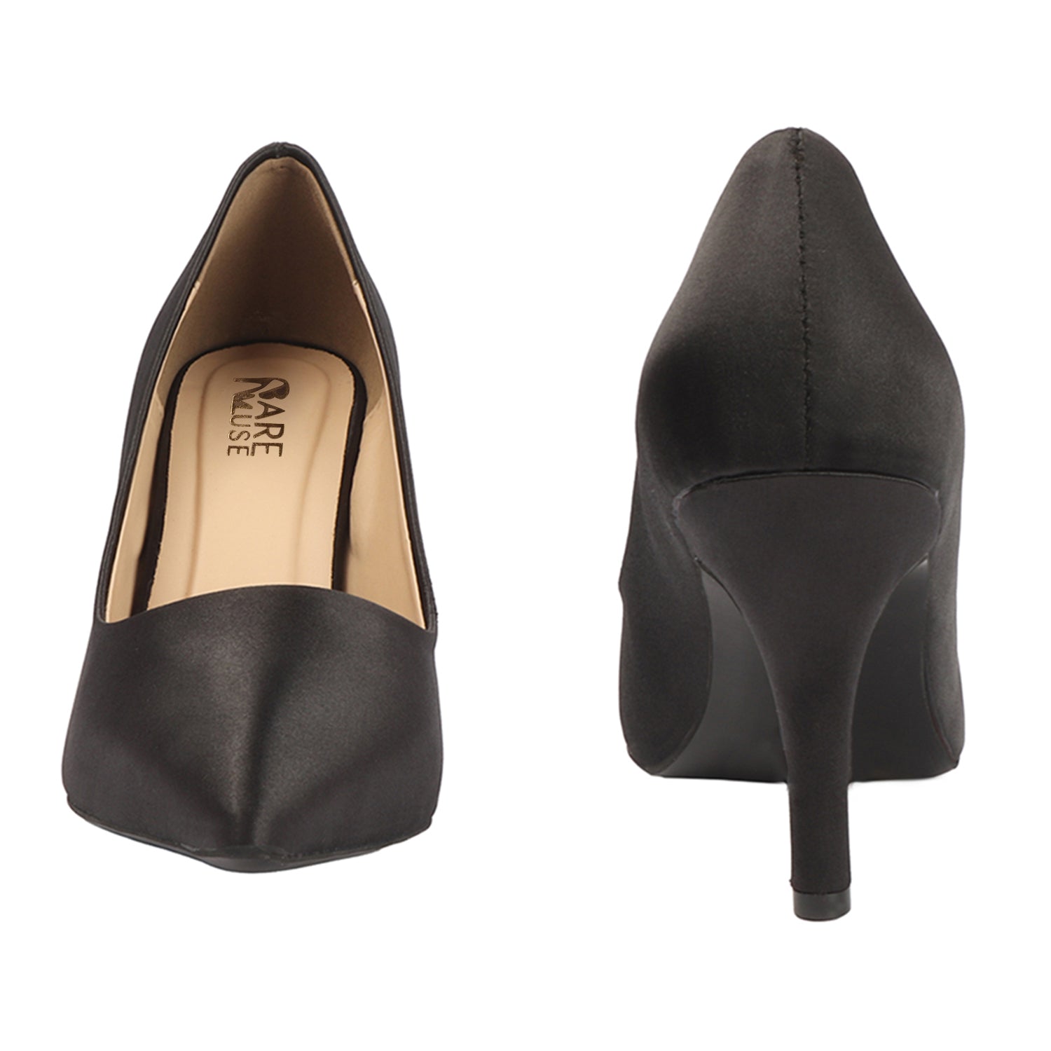 Satin Poise Pump - Black