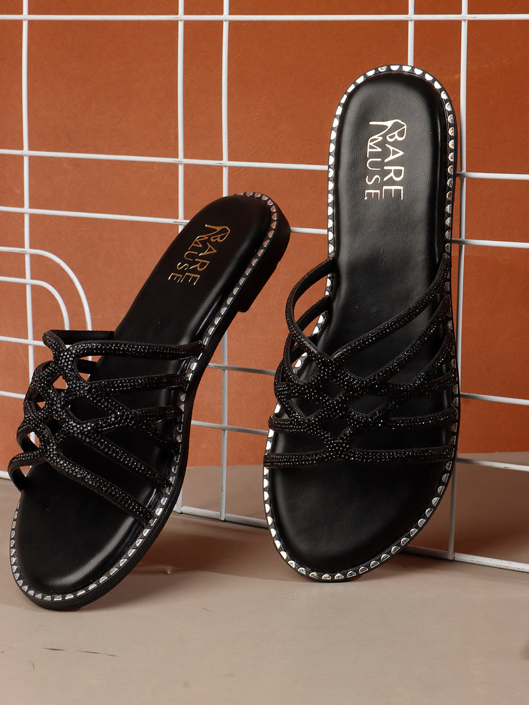 Glitz Web Flat - Black