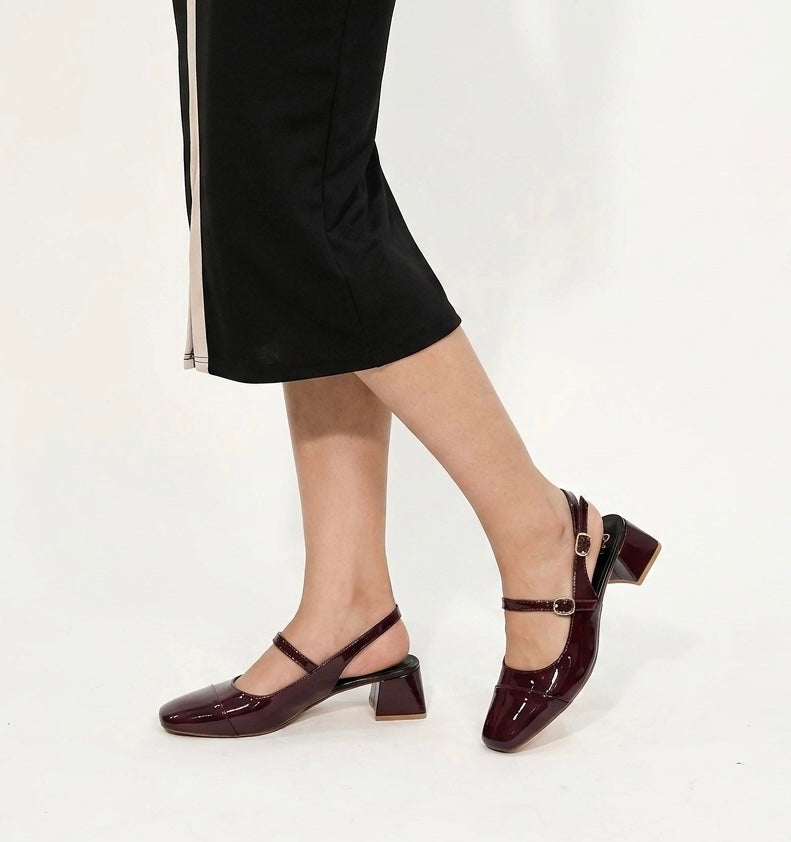 Classic Mary Janes - Burgundy