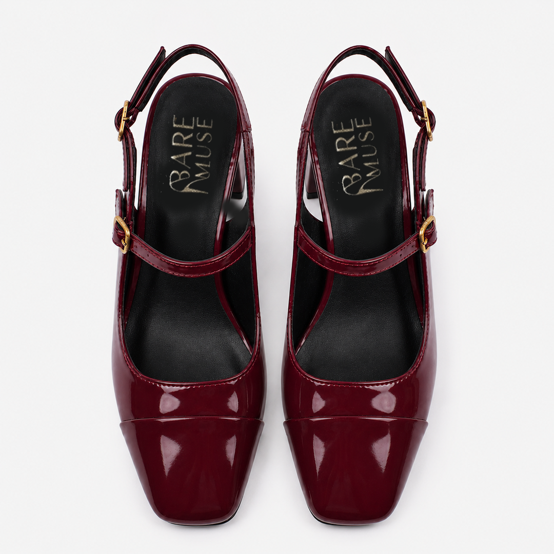 Classic Mary Janes - Burgundy