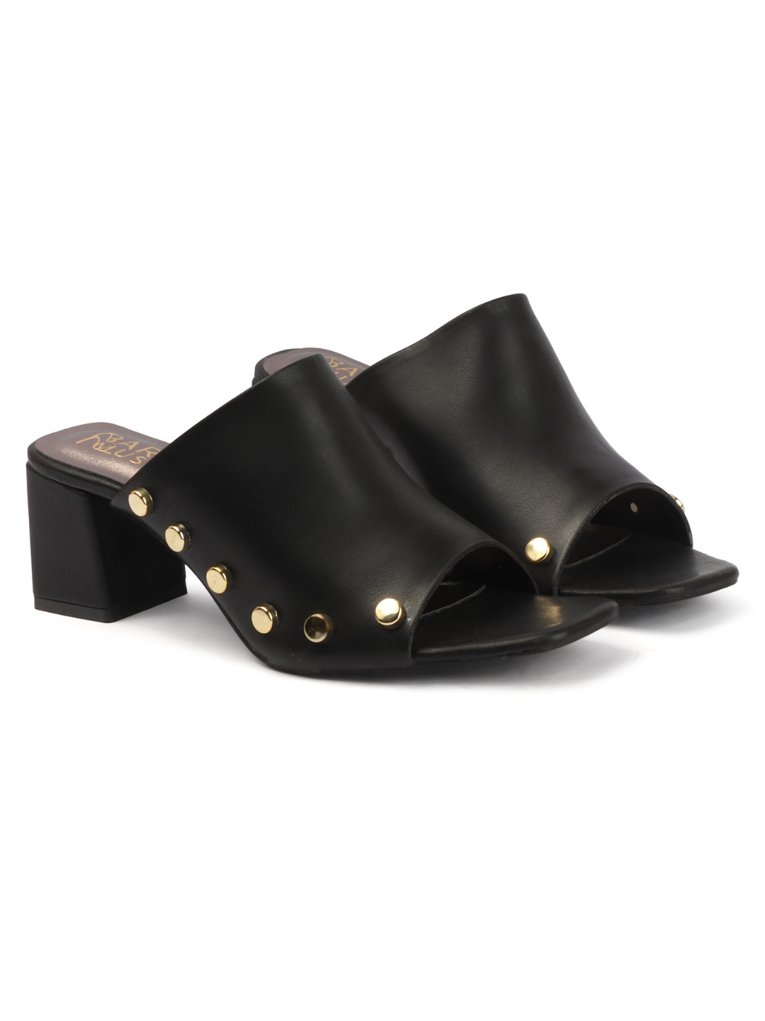 Vamp Stud Mule - Black