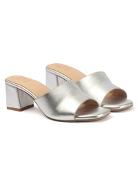 Block Mules - Silver