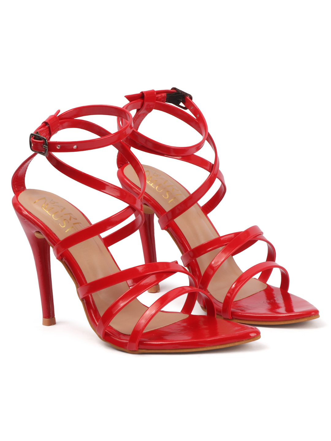 Spool Ankle Sandals - Red